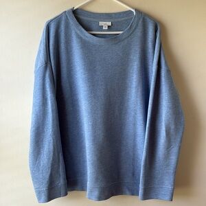 J. JILL Pullover Crew Sweatshirt Light Blue